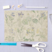 Botanische Violetten Vintage geperste bloem Tissuepapier (Craft)