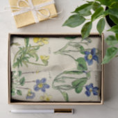 Botanische viooltjes  bloemenpapier tissuepapier (Geschenk)