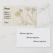 Botanische Visitekaartjes van wilde bloem (Voorkant / Achterkant)
