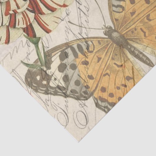 Botanische vlinder collage tissuepapier (Detail)