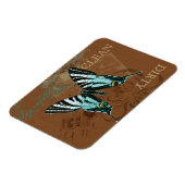 Botanische Vlinder Schoon Vuil Vaatwasser Magneet (Linkerzijde)