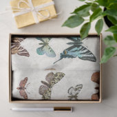 Botanische vlinderblauw  loszijde tissuepapier (Geschenk)