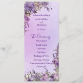 Botanische Vlinderlavendelbruiloft Programma (Voorkant)