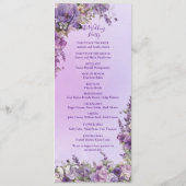 Botanische Vlinderlavendelbruiloft Programma (Achterkant)