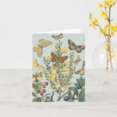  Botanische Vlinders...Notecard Kaart (Gele Bloem)