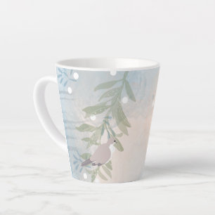 Botanische Vogel Bloemige Natuur Latte Mok
