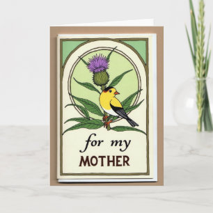 Botanische Vogel Moeder Kaart