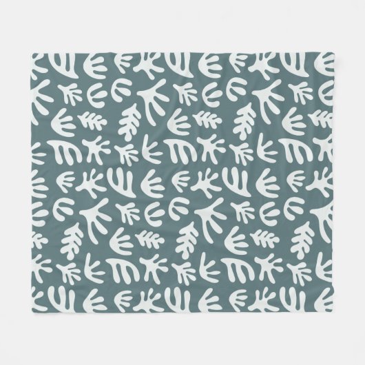 Botanische vormen Matisse Cutout Pattern Fleece Bl (Voorkant (Horizontaal))