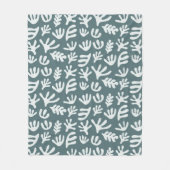 Botanische vormen Matisse Cutout Pattern Fleece Bl Deken (Voorkant)