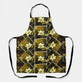 , botanische vormgeving van de Magnolia Schort (Voorkant)