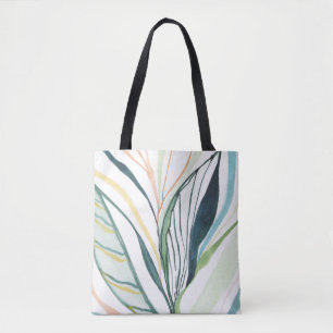 Botanische Waterverf Abstracte Art Canvas tas