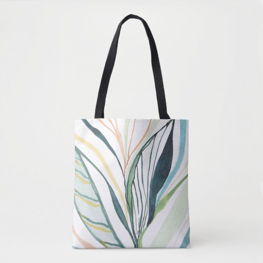 Botanische Waterverf Abstracte Art Canvas tas (Voorkant)