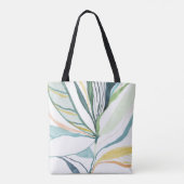 Botanische Waterverf Abstracte Art Canvas tas (Achterkant)