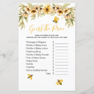 Botanische Waterverf bijen raden prijsspel