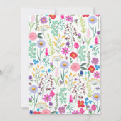 Botanische Waterverf Bloemen Kaart (Achterkant)