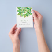 Botanische Waterverf budgettaire successie Flyer (Hand)