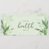 Botanische Waterverf Chiropractisch cadeaubon (Voorkant / Achterkant)