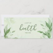 Botanische Waterverf Chiropractisch cadeaubon (Voorkant)