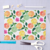 Botanische Waterverf Citrus Floral Pattern Tissuepapier (Craft)