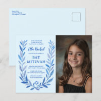 Botanische Waterverf CUSTOM FOTO Bat Bar Mitzvah