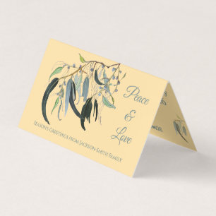 Botanische Waterverf Eucalyptus Peace Love Kaart