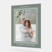 Botanische Waterverf Floral Foto bruiloft Acryl Bord (Hoek)