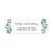 Botanische Waterverf Greenery Eucalyptus Etiket (Voorkant)