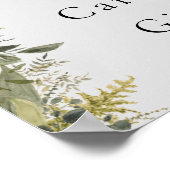 Botanische Waterverf Greenery Kaarten en cadeaubon Poster (Hoek)