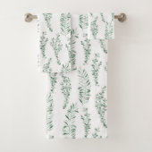 Botanische Waterverf Greenery Leaves Bad Handdoek (Insitu)