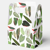 Botanische Waterverf groene bladeren Bedankdoosjes (Geopend)