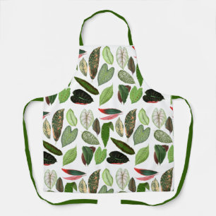 Botanische Waterverf  groene bladeren Schort