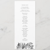 Botanische Waterverf huwelijksprogramma Programma (Achterkant)