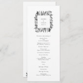 Botanische Waterverf huwelijksprogramma Programma (Voorkant / Achterkant)