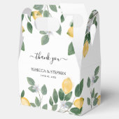 Botanische Waterverf Lemon en Greenery Wedding Bedankdoosjes (Geopend)