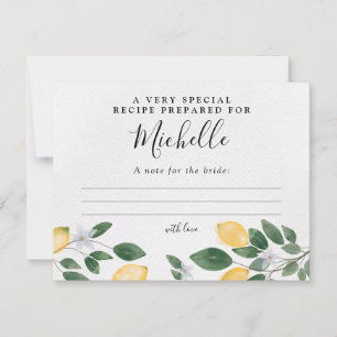 Botanische Waterverf Lemon & Greenery Recipcard
