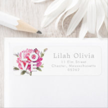 Botanische Waterverf Love Script Personated