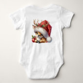 Botanische Waterverf met elegante kerst Romper (Achterkant)