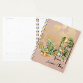 Botanische Waterverf Plant Script Name Blush Planner (Display)