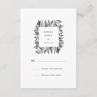 Botanische Waterverf RSVP-kaart RSVP Kaartje