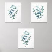 Botanische Waterverf van Eucalyptus Muurkunst Sets (Voorkant)