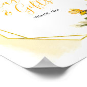 Botanische Waterverf voor bijen Poster (Hoek)