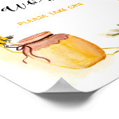 Botanische Waterverf voor bijen Poster (Hoek)