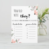 Botanische Waterverf Vrijgezellenfeest "Raad eens Programma (Staand voorkant)