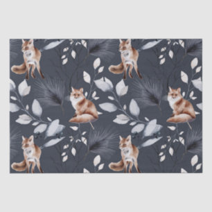 Botanische Waterverf winterfox Tissuepapier