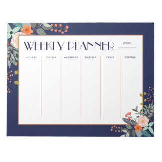 Botanische weekflanner notitieblok