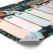 Botanische weekplanner sjabloon poster (Hoek)