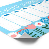 Botanische weekplanner sjabloon poster (Hoek)