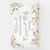 Botanische Welkomstnaam Wildbloem Spandoek (Verticaal)
