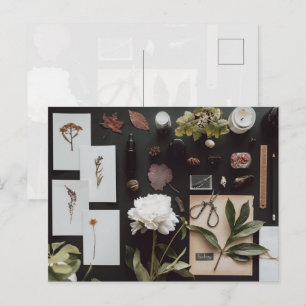Botanische Wetenschap Flat Lay Academia Briefkaart