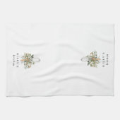 Botanische whisky gepersonaliseerd theedoek (Horizontaal)